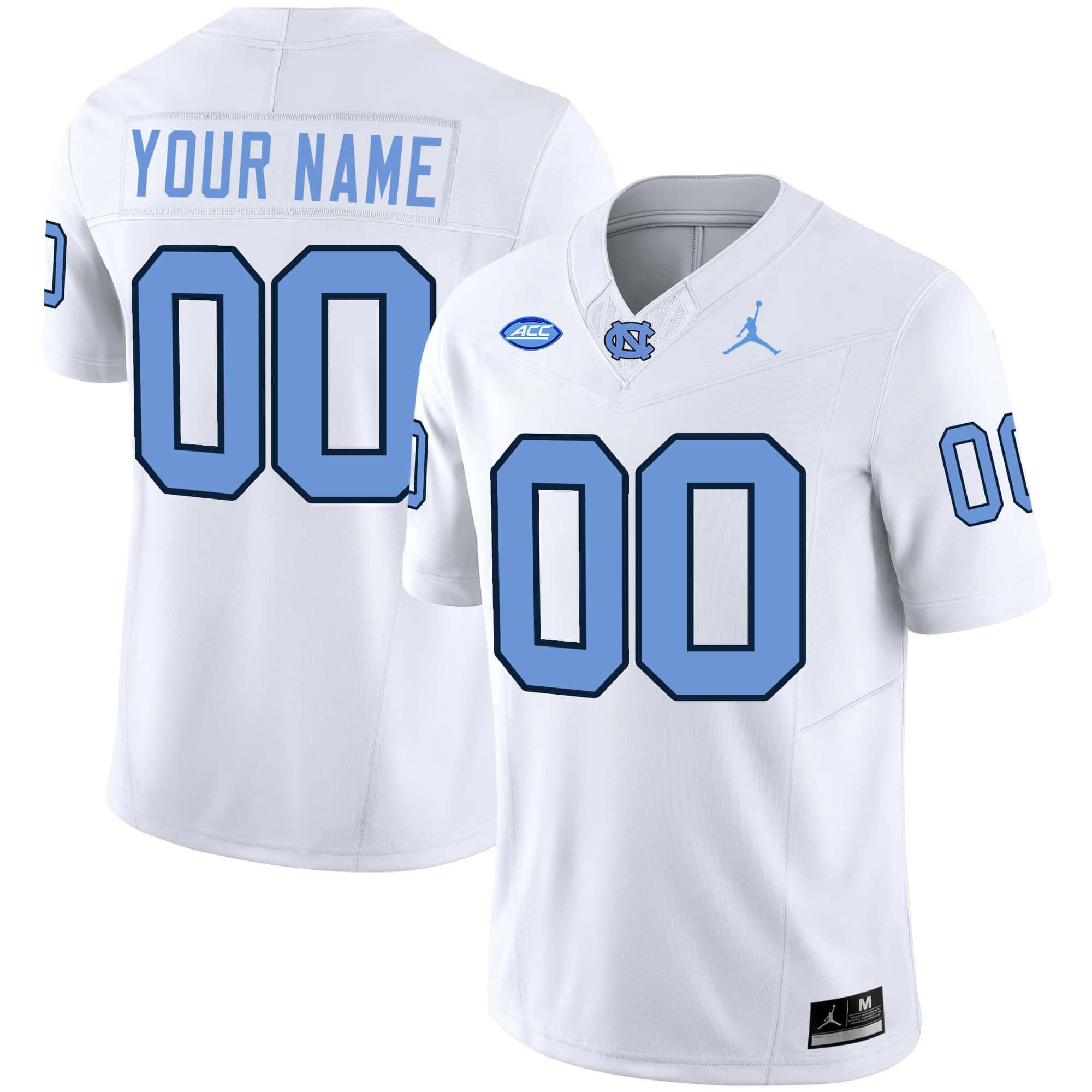 Men North Carolina Tar Heels White 2024 Vapor Limited Custom NCAA Jersey
